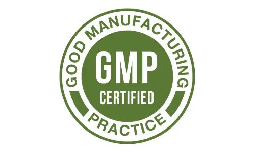 Official green GMP Certified practice stamp for Glycobalance supplement.